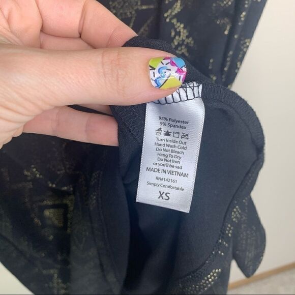 LuLaRoe elegant black gold Carly XS (E1) - Picture 6 of 8